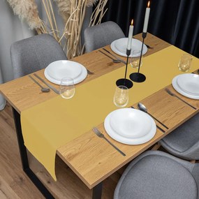 Biante Dekoračný behúň na stôl Rongo RG-098 Horčicový 20x140 cm