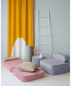 Svetlohnedý menčestrový detský pohovkový vankúš Block – Wigiwama