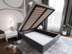 Manželská posteľ 180 cm Kerry (tmavozelená) (s roštom a úložným priestorom). Vlastná spoľahlivá doprava až k Vám domov. 1047027