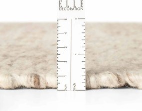 ELLE Decoration, Kusový koberec Lyon Beans 106316 Natural Cream Brown kruh z kolekcie Elle, 200x200 (priemer) kruh, hnedá, obývacia izba