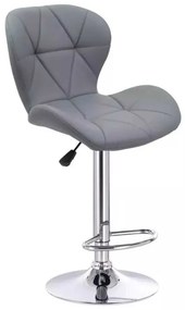 LuxuryForm DESIGN Barová stolička LIVIO na striebornom tanieri - sivá