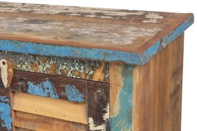 furniture-nabytek.cz - Masívna komoda Wakefield z recyklovaného dreva, lakovaná, viacfarebná – 77×42×108 cm