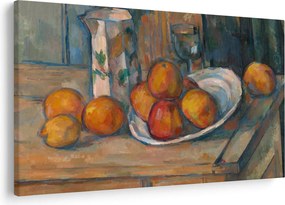 Obraz - Paul Cézanne, Still Life with Milk Jug and Fruit, reprodukcia (90x60 cm)