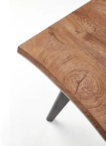 Jedálenský stôl Dickson 120 cm, prírodné drevo / čierna