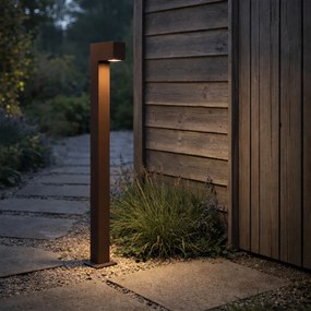 Priemyselná stojaca vonkajšia lampa hrdzavohnedá 80 cm IP44 - Baleno