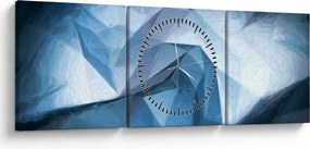 Obraz abstrakcie (s hodinami) (90x30 cm)