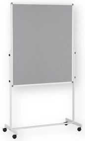 Mobilná otočná tabuľa, flipchart, kombinovaný povrch, 1200 x 1000 mm