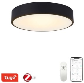 Immax NEO RONDATE 07201L Smart stropné svietidlo LED D400mm 28W/1960lm 3000-6000K čierna, stmievateľné, diaľkové ovládanie, Zigbee 3.0