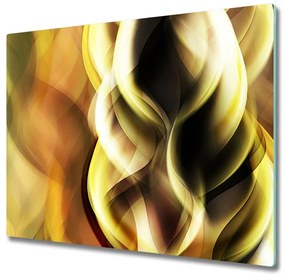 Sklenená doska na krájanie Zlaté svetlo 60x52 cm