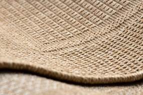 Koberec TIMO 5979 SISAL vonkajšie rám tmavo béžová Veľkosť: 80x250 cm