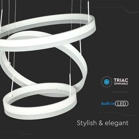 LED Stmievateľný luster na lanku LED/86W/230V 3000K biela