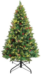 Vianočný stromček s LED diódami, rôzne typy, teplá biela, 100 LED- ov, 120 cm