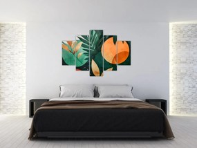 Obraz - Geometrické prírodné motívy (150x105 cm)