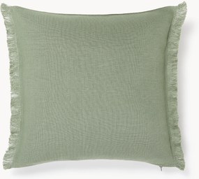 Ľanový poťah na vankúš so strapcami Luana