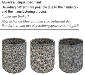 Sivý keramický pohárik na kefky Wenko Oviedo