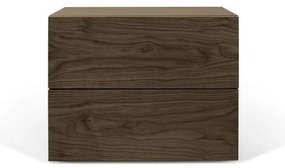 Hnedý nočný stolík s 2 zásuvkami TemaHome Aurora