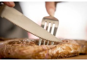 Tefal - SADA 4 ks nerezových steakových nožov ICE FORCE 11 cm chróm/čierna