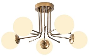 Stropné svietidlo v bielo-zlatej farbe Opviq lights Daisy