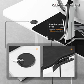 Výškovo Nastaviteľný Stôl Diablo X-Tensio 1600 Biely