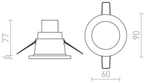 RED - R12659 - Kúpeľňové podhľadové svietidlo LEROY 1xGU5,3/35W/12V IP44