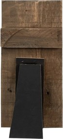 Hnedý antik drevený fotorámik s klipom Clipp - 15*3*36 cm / 3x 9*13 cm