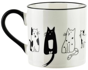 Porcelánový hrnek COTTELLO I. 370 ml bílý/černý