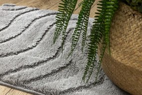 Kúpeľňový koberček SUPREME WAVES vlny, sivý