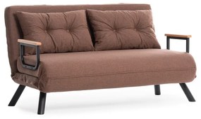 Dizajnová rozkladacia sedačka Hilarius 133 cm svetlohnedá