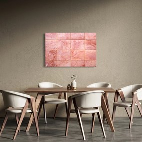 Obraz - Ružové, mramorované dlaždice (90x60 cm)