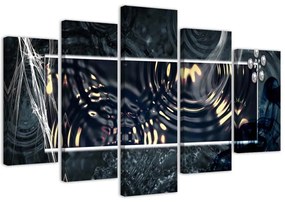 Gario Obraz na plátne Stopy dažďa - 5 dielny Rozmery: 100 x 70 cm
