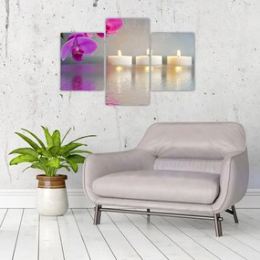 Obraz sviečok na vode (90x60 cm)