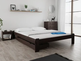 Posteľ Ada 140 x 200 cm, orech Rošt: S lamelovým roštom, Matrac: Matrac Somnia 18 cm