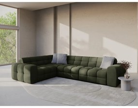 Zelená rohová pohovka (ľavý roh/do L) Kendal – Micadoni