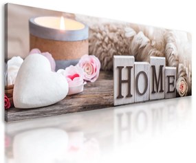 Obraz romantické zátišie s nápisom Home