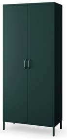 Šatníková skriňa FLAVIO, 800 x 1850 x 450 mm, Modern: fľaškovo zelená farba