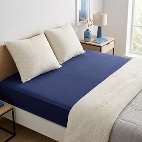 4Home jersey prestieradlo tmavomodrá, 180 x 200 cm