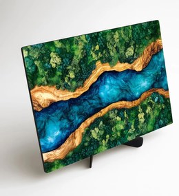 DUBLEZ | Tlačený machovo epoxidový obraz - Nature