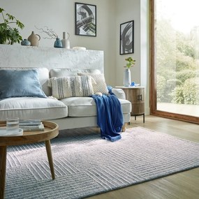 Svetlomodrý ručne tkaný vlnený koberec 160x230 cm Memphis Wool – Flair Rugs