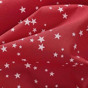 Goldea vianočný hranatý obrus valencia - hviezdičky na červenej 140 x 220 cm