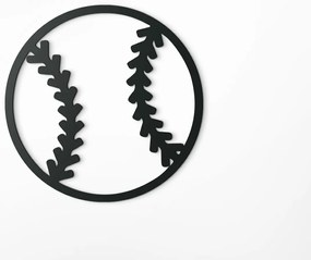 drevko Drevená nálepka Baseballová lopta Rozmer obrazu: 32,5 x 32,5 cm, Farba dekorácie: Čierna