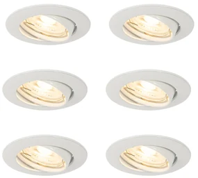 Sada 6 vstavaných bodových svetiel bielych GU10 35 mm - Edu