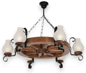 Brilagi - Luster na reťazi ROATA 6xE14/40W/230V buk/orech