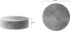 Okrúhla taburetka Leva - sivá