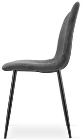 Jedálenská stolička RIFT sivá / čierne nohy