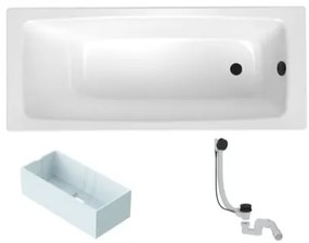 Obdĺžniková vaňa SAT Feel 150x70 cm smaltovaná oceľ ľavá aj pravá SATBVFEEL1502, 1 ks