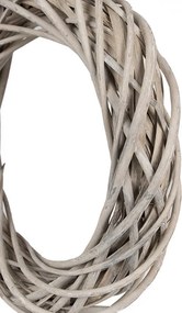 Prírodný šedý ratanový veniec Rattan M - Ø 40*7 cm