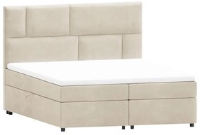Béžová boxspring posteľ s úložným priestorom 140x200 cm Lola – Ropez