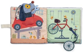 Lilliputiens - textilná knižka - psík Jules v garáži