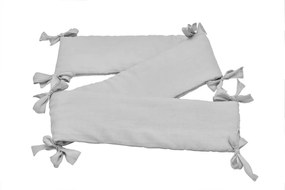 Bellamy Sivý ľanový mantinel do postieľky STONE GRAY