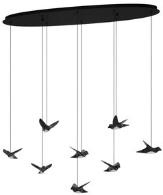 Eglo 390055 - LED Stmievateľný luster na lanku PARATEBUENO 8xLED/4,2W/230V čierna